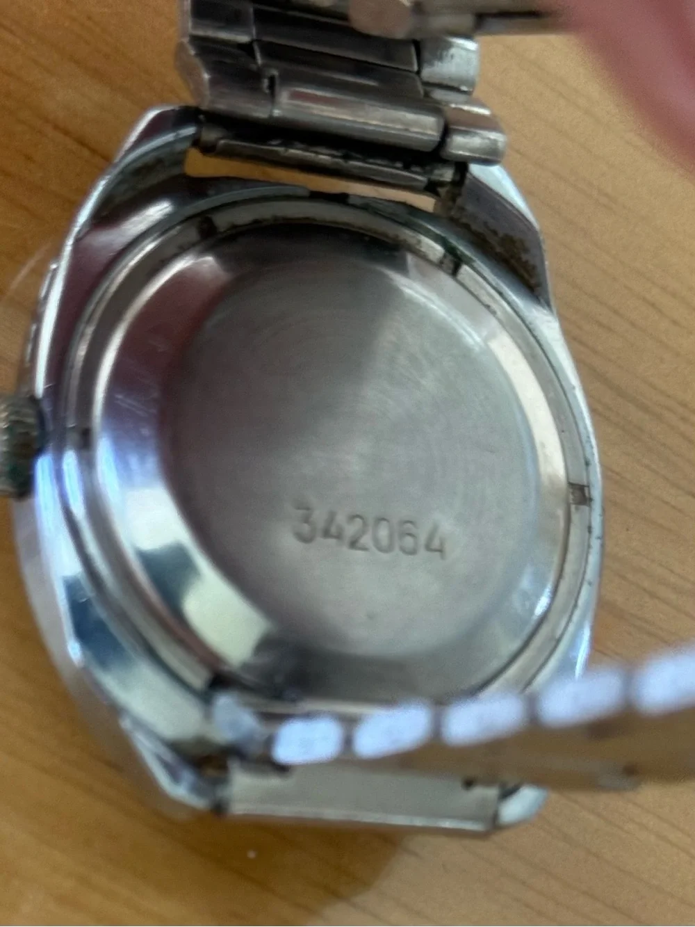 Seconda Silver-Tone vintage Men's Day-Date Wristwatch